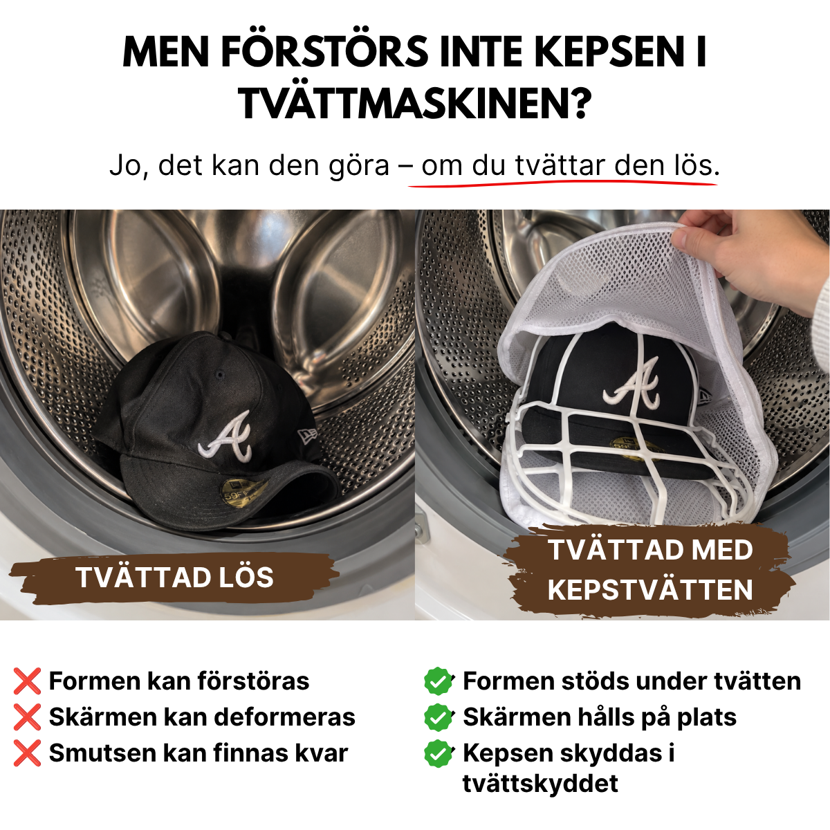 Kepstvätten - (Lippalakinhden pidike + Premium-pesupussi)