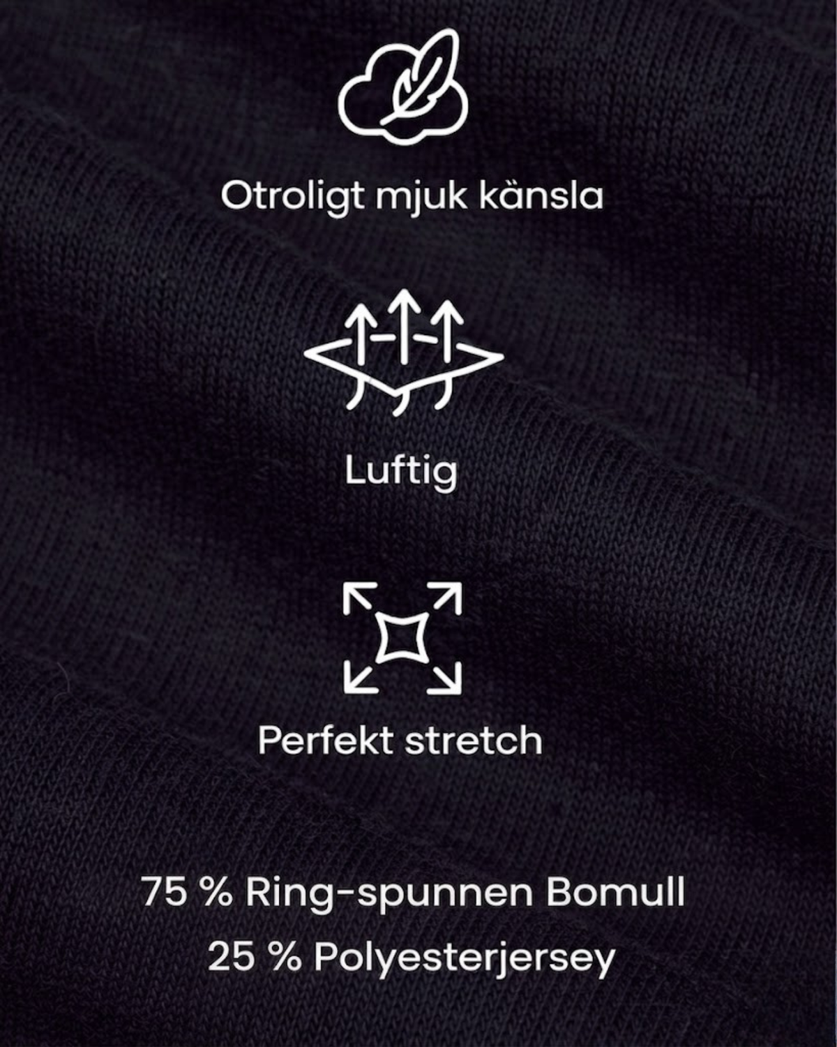 Vatsaa peittävä T-paita – musta