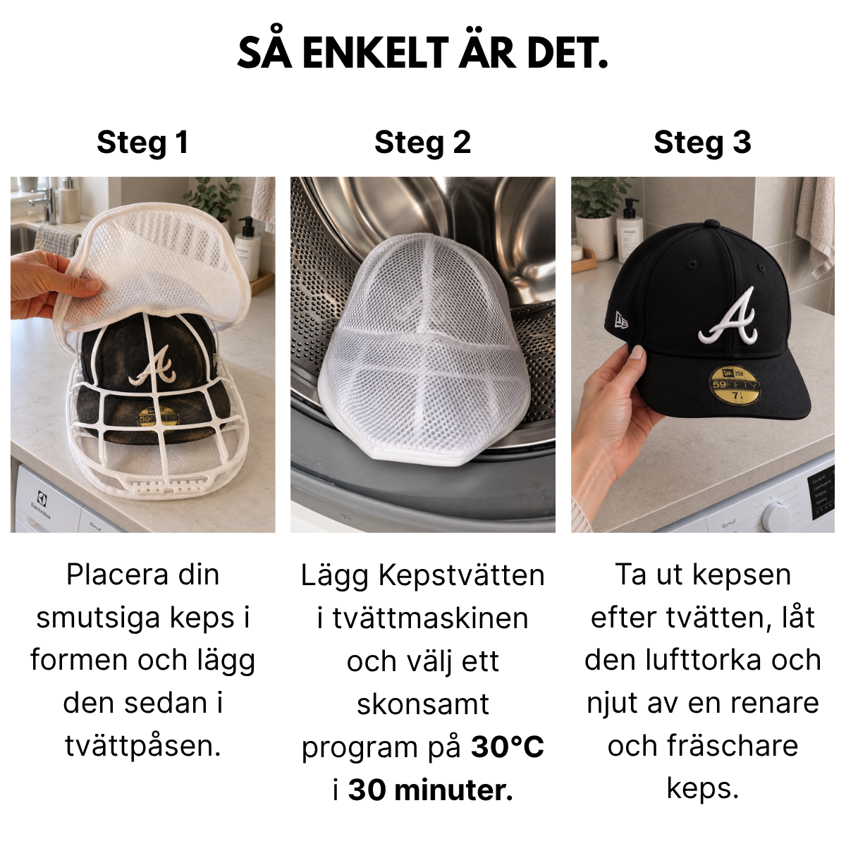 Kepstvätten - (Lippalakinhden pidike + Premium-pesupussi)
