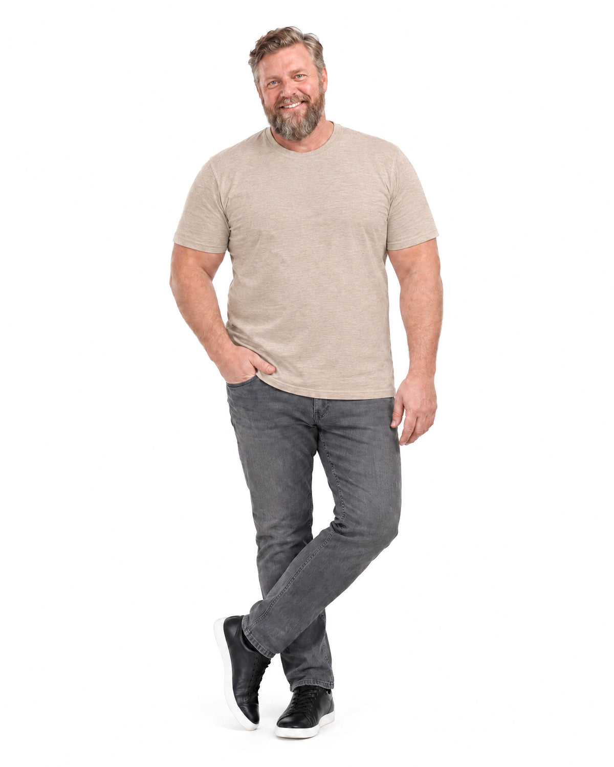 Vatsaa peittävä T-paita – beige