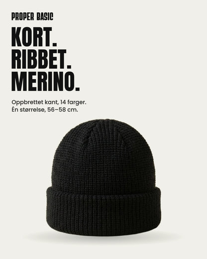 Fisherman-lue med oppbrettet kant, én størrelse 56–58 cm